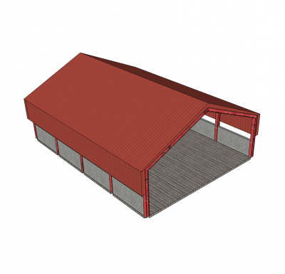 Modello di Sketchup Farm Building