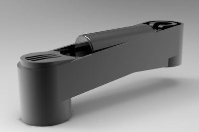 Autodesk Inventor ipt file 3D CAD Model of auto fold safety Lever, A mm=125, L mm=140