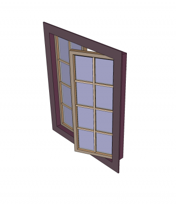 French casement windows Sketchup model