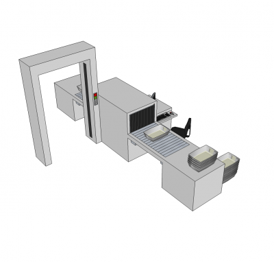 Airport metal detector Sketchup model
