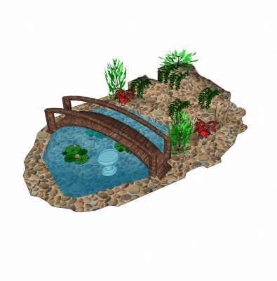 Pond design Sketchup model