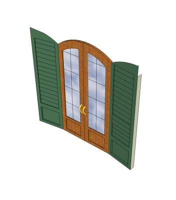 puerta francés con persianas