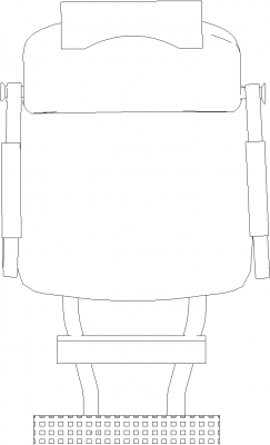 560mm Width Wing Chair Plan dwg Drawing