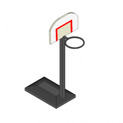 Portable basketball system Revit family 