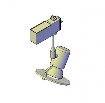Blocco 3D DWG per proiettore regolabile