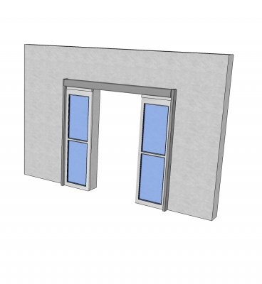 Automatic sliding doors Sketchup model 