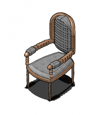 Retro chair design 3d dwg