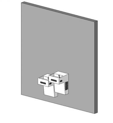 Drinking Fountain Wall-mounted Revit Family 2