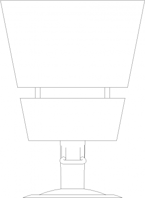 582mm Width Circular Upholstered Bench Rear Elevation dwg Drawing