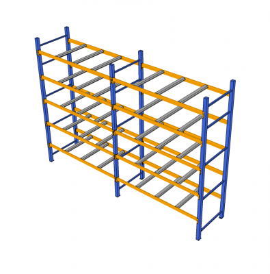 Pallet storage rack Sketchup model 