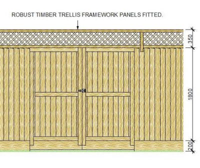 Trellis Fence with gate