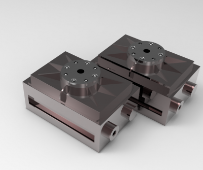 Solid-works 3D CAD Model of Rotary indexing tables  ,  	Weight=3740g	Torque=2644Ncm	Stroke=6x60°