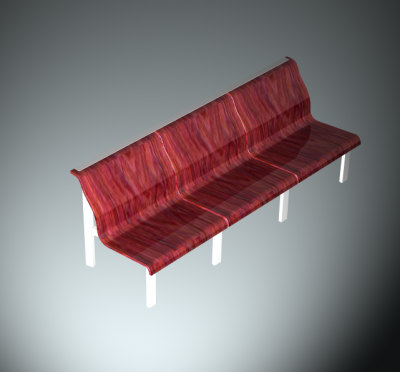 Hospital waiting room seating 3DS Max model
