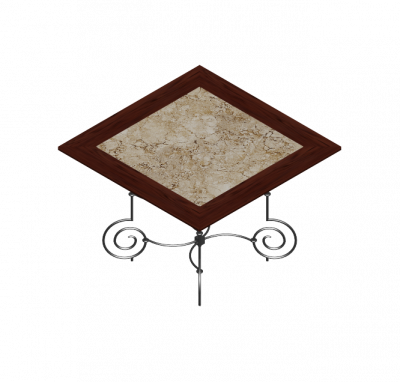 Marble top table 3DS Max model