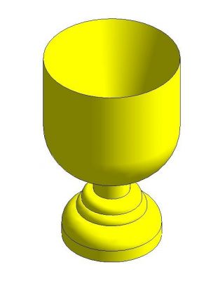 Small Trophy Cup Revit Family