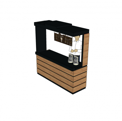Coffee Booth sketchup model