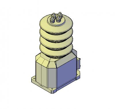 Current transformer 3D DWG model