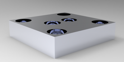 Solid-works 3D CAD Model of flange plate for gas springs 70	50	A (mm)12-	b (mm)15	d1 (mm)9	d2 (mm)15	d3 (mm)9