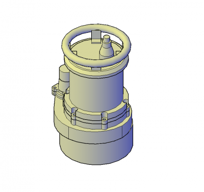 Modello 3D DWG con pompa di scarico