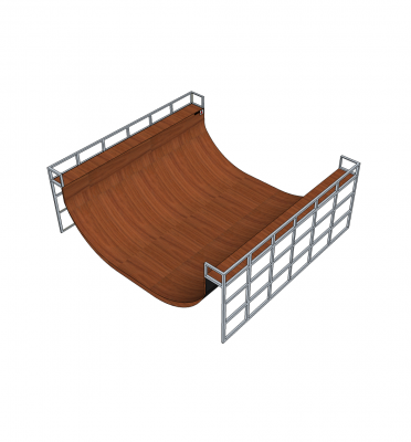 Skateboard half-pipe sketchup block