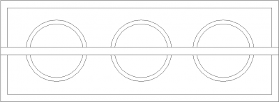 630mm Length Outdoor Lamp Plan dwg Drawing