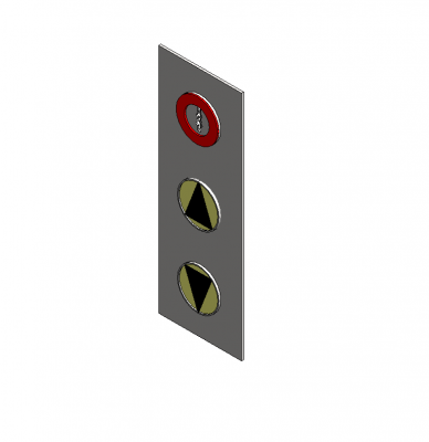 Elevator call panel Revit model 