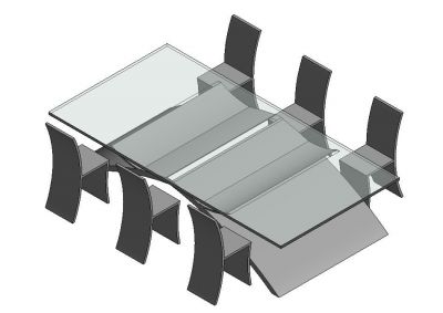 Modern Glass Table With Chairs 