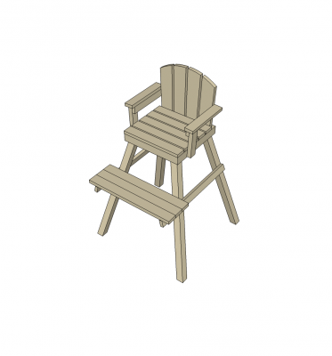 modelo de SketchUp silla de salvavidas