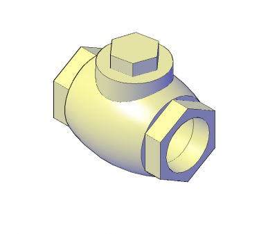 Check valve 3D DWG model