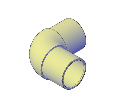 Modello 3D DWG a gomito a tubo