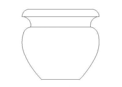 Jardinière romana / vaso in ceramica