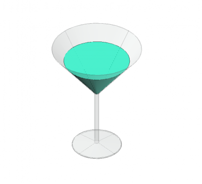 Martini glass 3D DWG model