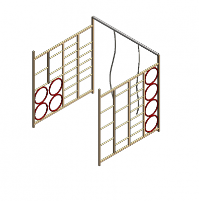 School gym climbing frame Revit model