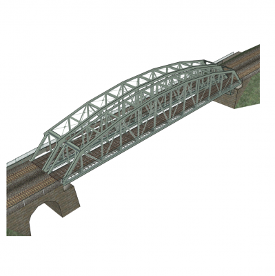 Ferrocarril modelo de SketchUp puente