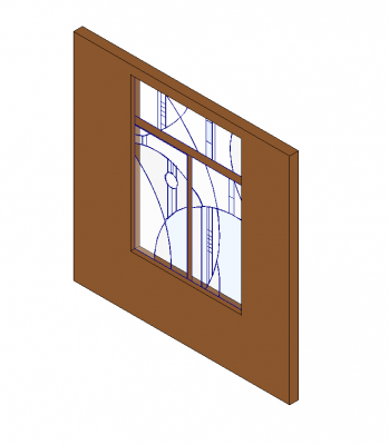 Stained glass window Revit family 