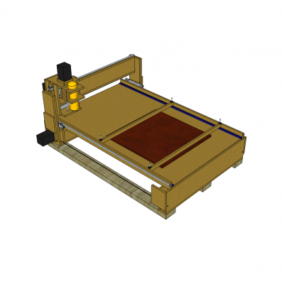 CNC de la máquina de bloques de SketchUp