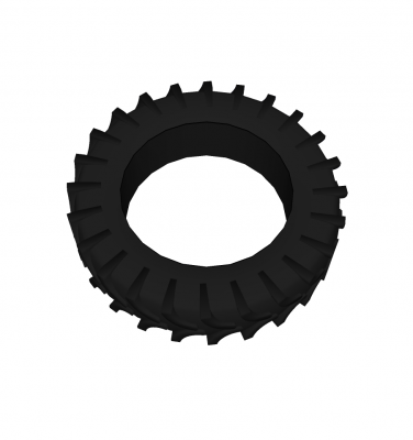 Tractor tyre sketchup block