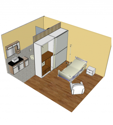 Private hospital room  sketchup model