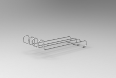 Fusion 360 (step file) 3D CAD Model of Slide bar for length L=400