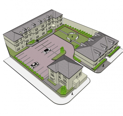 Property development scheme sketchup model