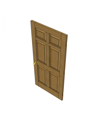 Дубовые двери 3D-модели