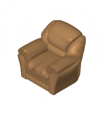 Recliner sofa Revit model 