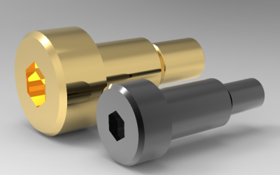 Solid-works 3D CAD Model of Bolt with Equal External Thread, D8,	MxP=6x1	