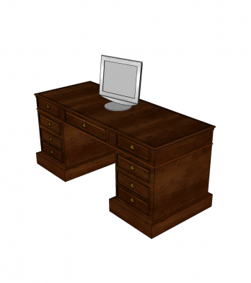 Old style reception desk sketchup model