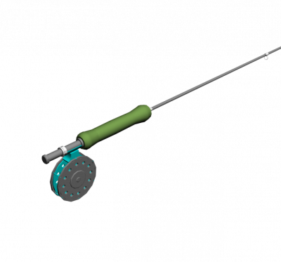 Fly fishing rod 3DS Max model 