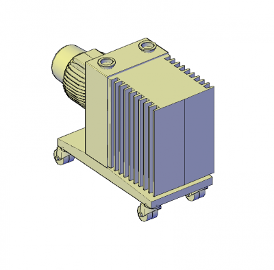 Rotary vacuum pump 3D DWG model 