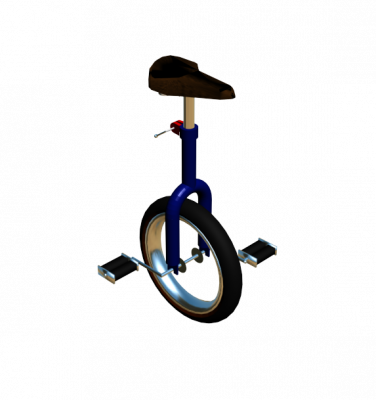 Unicycle 3DS Max model
