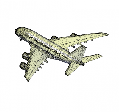 Modello Airbus A380 3D DWG