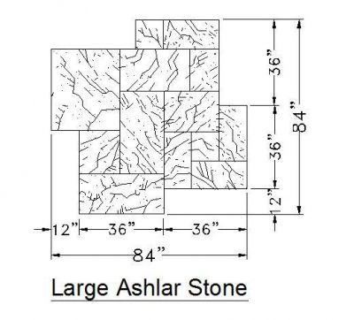 Grande escotilha de pedra Ashlar