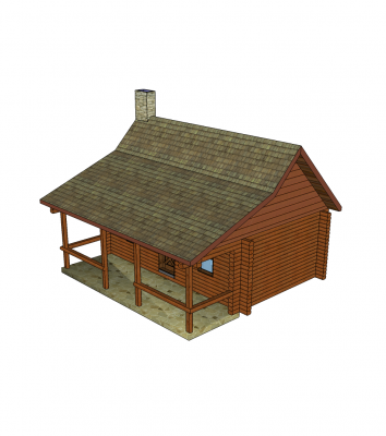 composant sketchup Log Cabin